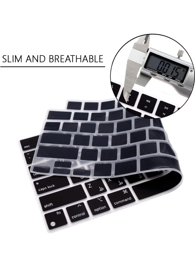 Arabic Keyboard Cover for MacBook Air 13/15" & Pro 14/16" (2021-2026) - M1/M2/M3/M4/M5 Chip&13 Macbook NEO A18 Pro 2026 A3404 Compatible, Anti-Slip Dust-Resistant Protective Skin, Office & Travel Laptop Accessor - Image 2